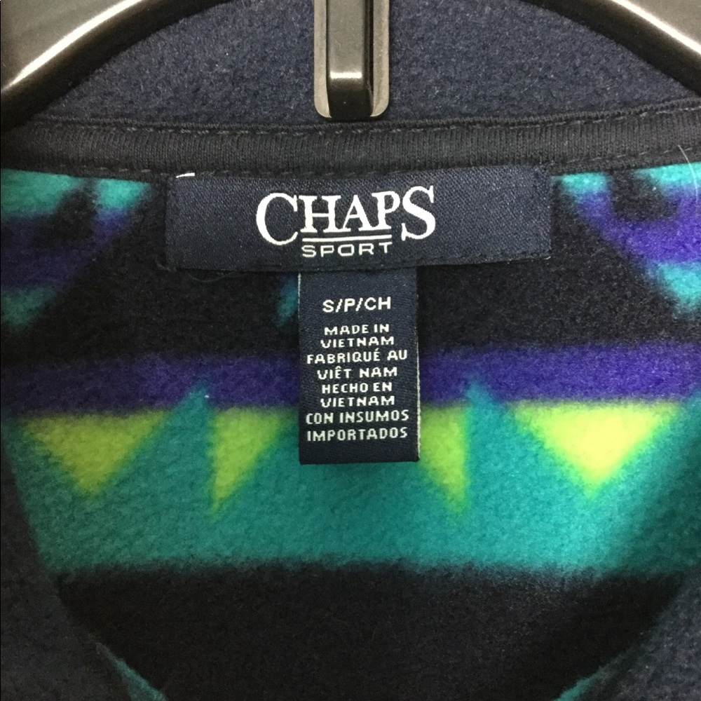 Chaps S Fleece Vest Aztec Pattern Colorful NWOT - Picture 3 of 7